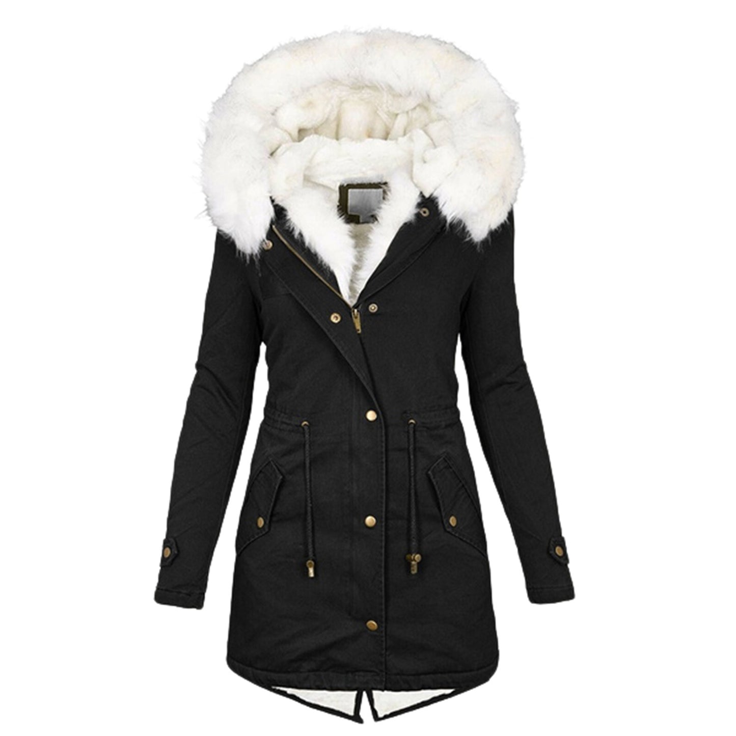 Women'S Long Cotton-Padded Jacket