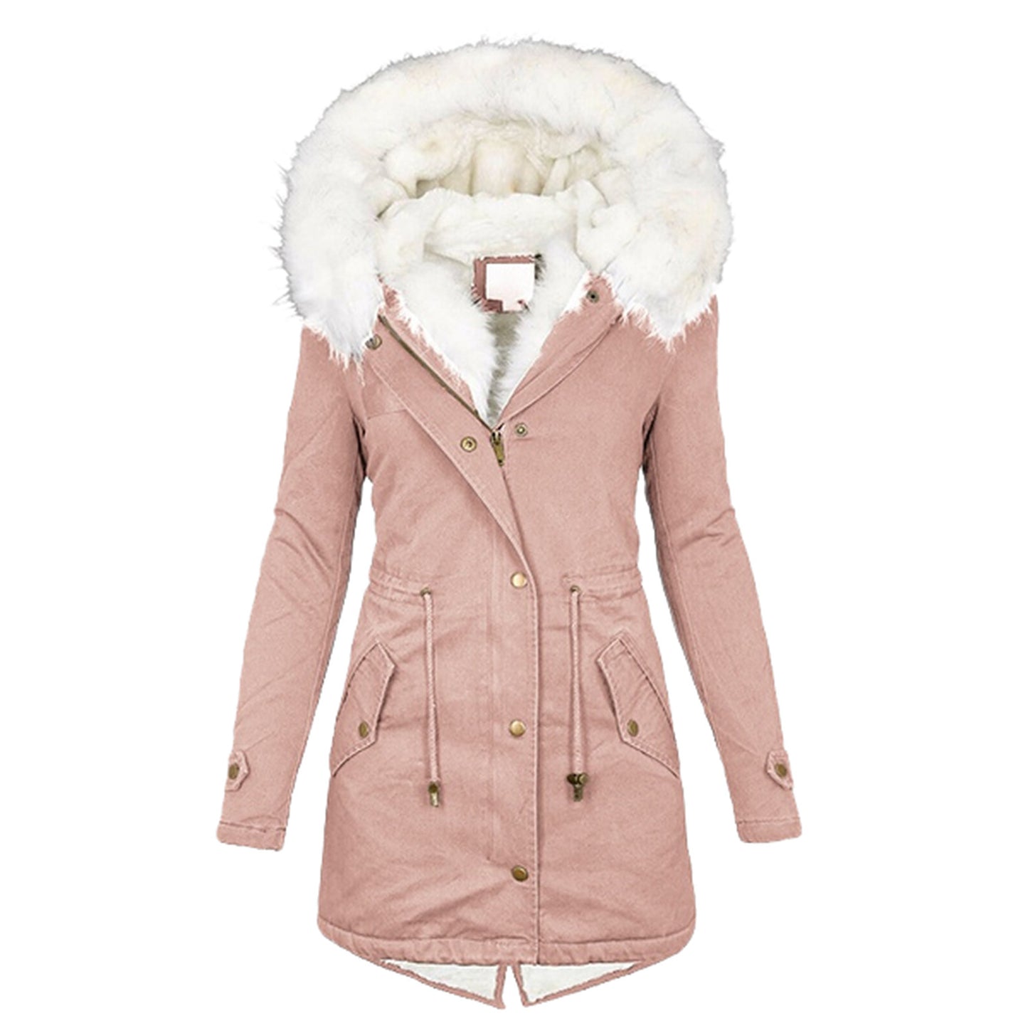 Women'S Long Cotton-Padded Jacket