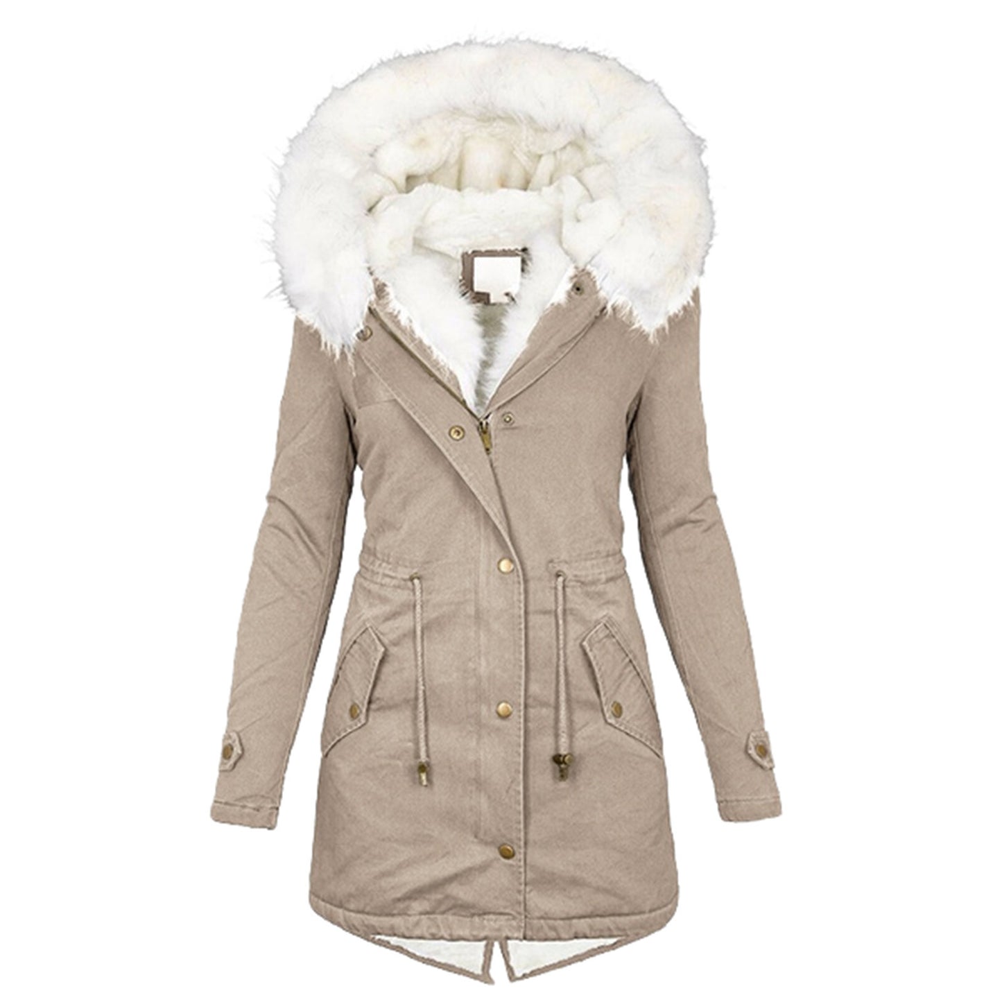 Women'S Long Cotton-Padded Jacket